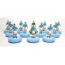 Subbuteo Andrew Table Soccer Wrexham 80's away kit on classic Hasbro bases